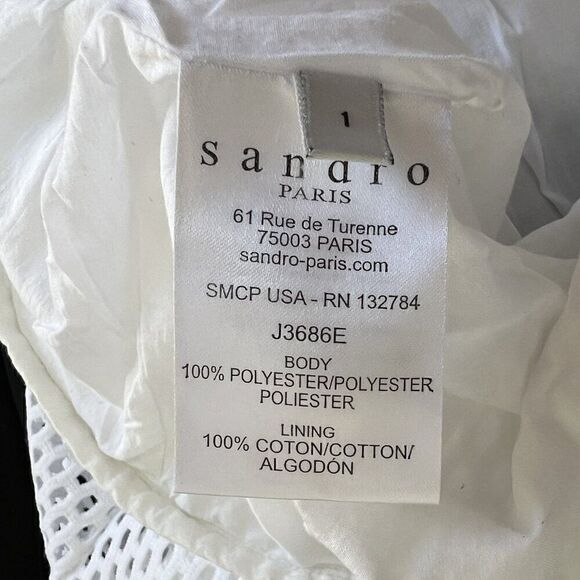 Sandro Jackpot White Mesh Mini Skirt - Picture 8 of 8